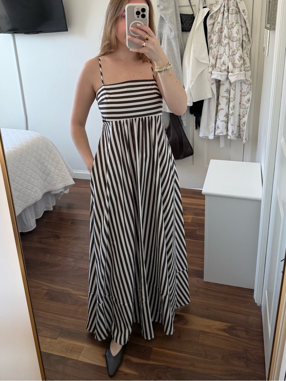Striped boutique maxi dress